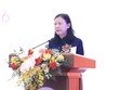  Chủ nhiệm Ủy ban Dân nguyện và giám sát Lê Thị Nga trình bày đề dẫn. Ảnh: Đức Thanh.