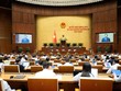 Quốc hội nghe tờ trình điều chỉnh chủ trương đầu tư Dự án đầu tư xây dựng tuyến đường sắt Lào Cai - Hà Nội - Hải Phòng. 