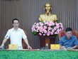 Ông Đỗ Mạnh Khởi, Phó Cục trưởng Cục Phát triển doanh nghiệp tư nhân và kinh tế tập thể làm việc với UBND tỉnh Quảng Ngãi.