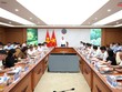 Bộ trưởng Bộ Tài chính Ngô Văn Tuấn chủ trì cuộc họp giao ban 7 tháng đầu năm diễn ra sáng 7/8. Ảnh: Mạnh Tuấn.