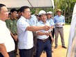 Đoàn công tác UBND tỉnh Quảng Ngãi kiểm tra Dự án Đường nối từ cầu Thạch Bích - Tịnh Phong vào chiều ngày 8/8.