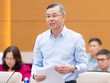 Bộ trưởng Bộ Tài chính Ngô Văn Tuấn trình bày đề xuất của Chính phủ - Ảnh: QH. 