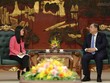 Phó Thủ tướng Thường trực Chính phủ Phạm Gia Túc tiếp Đại sứ Đặc mệnh toàn quyền Hợp chúng quốc Hoa Kỳ tại Việt Nam Jennifer Wicks - Ảnh: chinhphu.vn/Phương Nguyên