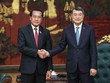 Thủ tướng Chính phủ Lê Minh Hưng đã tiếp đồng chí Vanhxay Phongsavanh - Ảnh: chinhphu.vn/Nhật Bắc