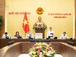 Phó chủ tịch Quốc hội Nguyễn Khắc Định điều hành phiên thảo luận. 