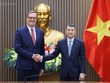 Thủ tướng Chính phủ Lê Minh Hưng tiếp Đại sứ Cộng hòa Pháp tại Việt Nam Olivier Brochet. Ảnh: chinhphu.vn/Nhật Bắc