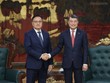 Thủ tướng Lê Minh Hưng tiếp Phó Thủ tướng, Bộ trưởng Bộ Tài chính Lào Santiphab Phomvihane - Ảnh: chinhphu.vn/Nhật Bắc