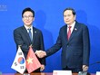 Chủ tịch Quốc hội Trần Thanh Mẫn tiếp Chủ tịch Đảng Dân chủ Đồng hành Hàn Quốc Kim Min Seok.