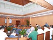 Quang cảnh hội nghị tại điểm cầu trụ sở UBND TP. Hà Nội.