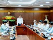 Bí thư Thành uỷ Đà Nẵng, ông Lê Ngọc Quang chủ trì làm việc về tình hình triển khai các dự án trọng điểm.