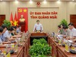 Lãnh đạo UBND tỉnh Quảng Ngãi trao đổi về tiến độ, tình hình tháo gỡ khó khăn, vướng mắc cho các dự án tồn đọng, kéo dài trên địa bàn tỉnh vào chiều 6/10.