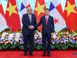 Thủ tướng Lê Minh Hưng hội kiến Tổng thống Panama José Raúl Mulino - Ảnh: Đức Thanh