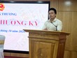 Ông Ngô Chung Khanh, Phó vụ trưởng Vụ Phát triển thị trường nước ngoài và Thương mại đa biên thông tin về tiến độ đàm phán Hiệp định Thương mại đối ứng Việt - Mỹ. (Ảnh: HY).
