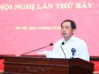 Bí thư Thành ủy Hà Nội Trần Đức Thắng phát biểu tại hội nghị. Ảnh: Quang Thái.