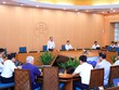 Chủ tịch UBND TP. Hà Nội Vũ Đại Thắng chủ trì cuộc họp.