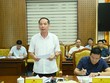 Lãnh đạo Sở Tài chính báo cáo tại cuộc họp 