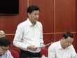 Ông Trần Công Khanh - Phó Giám đốc Sở Tài chính báo cáo tại Cuộc họp tổ chức rà soát kịch bản tăng trưởng quý IV/2026 của UBND tỉnh Cà Mau.