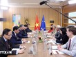 Tổng Bí thư, Chủ tịch nước Tô Lâm gặp hẹp Chủ tịch Hội đồng châu Âu Antonio Costa trước hội đàm. (Ảnh: Thống Nhất/TTXVN)