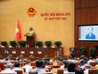 Quốc hội nghe tờ trình và báo cáo thẩm tra 3 dự án luật. Ảnh: Q.H
