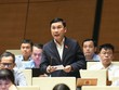 Đại biểu Lê Hoàng Anh tham gia thảo luận. Ảnh: Như Ý .