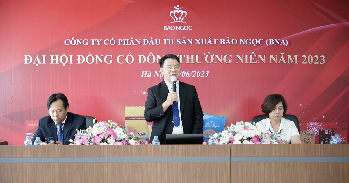 Bao Ngoc (BNA) การประชุมสามัญผู้ถือหุ้นปี 2023: การจ่ายเงินปันผลเป็นหุ้น 20% บริษัท NTP Investment Fund Management จะถือหุ้นสูงสุด 38%