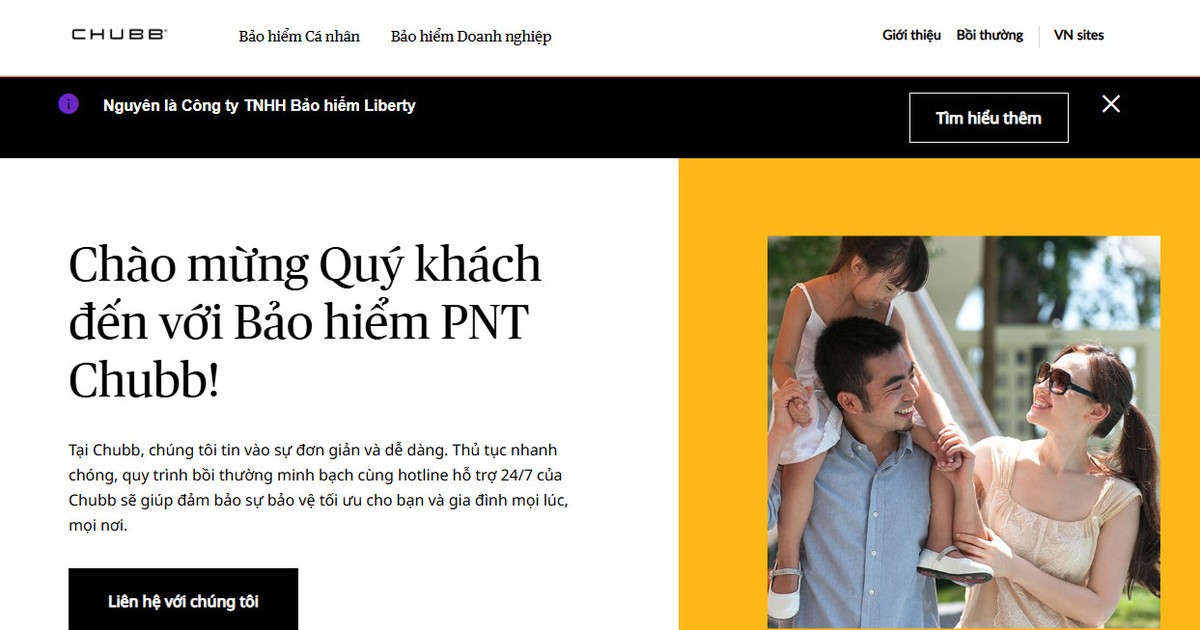 Bảo hiểm Liberty chính thức đổi tên thành Bảo hiểm Phi nhân thọ Chubb Việt Nam