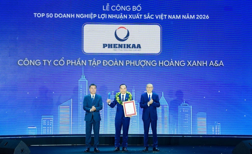 Tập đoàn Phenikaa tiếp tục được vinh danh trong top 50 doanh nghiệp lợi nhuận xuất sắc nhất Việt Nam năm 2026