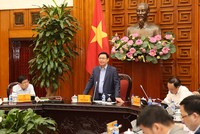 Phó thủ tướng Vương Đình Huệ chủ trì cuộc họp cổ phần hoá doanh nghiệp Nhà nước với lãnh đạo TP HCM ngày 17/10.