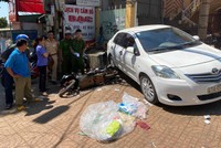Hiện trường vụ tai nạn. Ảnh: T. N.