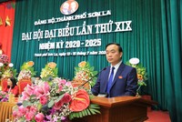 Bí thư Thành ủy TP Sơn La - Hà Trung Chiến.