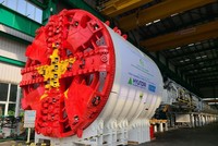 Bộ phận khiên đào và phần thân máy để đào hầm metro Nhổn-ga Hà Nội. (Ảnh: MRB cung cấp).