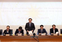 Phó Thủ tướng Vương Đình Huệ phát biểu tại buổi làm việc