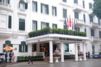 Khách sạn Metropole Hà Nội - nơi sẽ diễn ra hội nghị thượng đỉnh Mỹ - Triều, sáng 27-2 - Ảnh: Bùi Ngọc Hà
