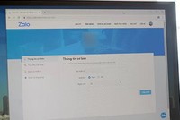 Sử dụng Zalo trên nền web qua tên miền Zalo.me.