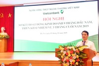 Chủ tịch HĐQT Vietcombank, ông Nghiêm Xuân Thành phát biểu chỉ đạo Hội nghị.