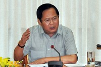 Ông Nguyễn Hữu Tín trong buổi làm việc năm 2014.