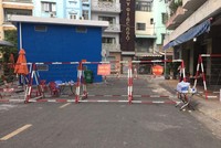 Chung cư Sư Vạn Hạnh ở quận 5 - nơi ở của bệnh nhân bị phong tỏa.