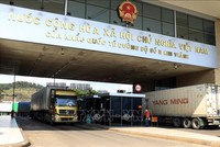 Tổng số xe hàng hóa xuất khẩu tính từ đầu dịch cúm Covid-19 (tháng 2) đến 31/3/2020 tại các tỉnh giáp Trung Quốc là: 38.493 xe xuất khẩu, và 32.635 xe nhập khẩu.