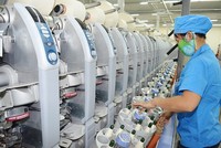 Sản xuất sợi tại Nhà máy Texhong Hải Hà. Ảnh: Thái Cảnh.
