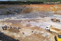 Thi công hồ chứa nước Mỹ Lâm