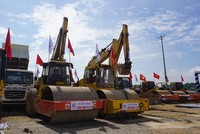 Hiện trường thi công cao tốc Mai Sơn - Quốc lộ 45. Ảnh: Lê Hoàng.