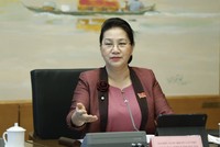 Chủ tịch Quốc hội Nguyễn Thị Kim Ngân phát biểu tại tổ - (Ảnh Duy Linh).