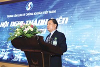 Ông Nguyễn Sơn, Chủ tịch VSD phát biểu tại Hội nghị