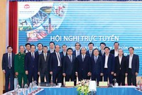 Thủ tướng Chính phủ Nguyễn Xuân Phúc, Bộ trưởng Nguyễn Chí Dũng và lãnh đạo các bộ, ngành tham dự Hội nghị trực tuyến triển khai Nghị quyết số 01/NQ-CP và Nghị quyết số 02/NQ-CP năm 2020 của Chính phủ ngày 9/1/2020.