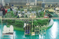 Dây chuyền sản xuất ghế nệm xe du lịch của Thaco