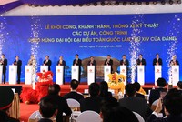 Thủ tướng Chính phủ Phạm Minh Chính phát động Lễ khởi công, khánh thành, thông xe kỹ thuật 234 dự án, công trình tại Dự án Khu đô thị thể thao Olympic. Ảnh: Thành Nguyễn.