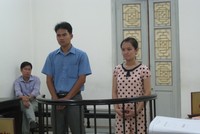 Các bị cáo tại Tòa trong phiên xử phúc thẩm vụ án “Làm, lưu hành séc giả”