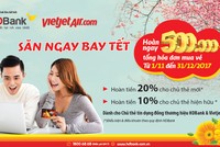 Mở thẻ tín dụng tại HDBank được giảm giá vé máy bay Vietjet Air