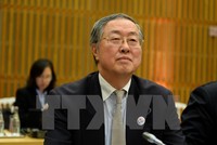 Thống đốc PBOC Chu Tiểu Xuyên trong một hội nghị ở thủ đô Paris, Pháp ngày 31/3. (Nguồn: AFP/TTXVN)