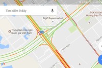 Dữ liệu tình trạng giao thông có ở các tuyến đường lớn. 